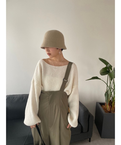 HANNE(アン)の「ローゲージニット(ニット/セーター・レディース・オフホワイト/ブラック・FREE)」の22枚目の写真