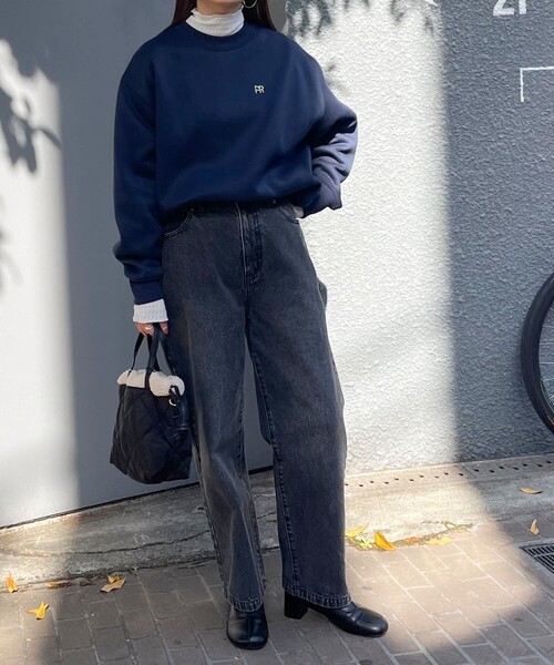 fredy emue(フレディエミュ)の「ストレートデニムパンツ【ネームパッチあり】(デニムパンツ・レディース・サックスブルー/ブラック/ブルー・38/36)」の10枚目の写真