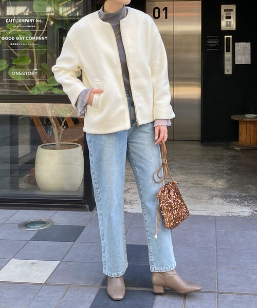 fredy emue(フレディエミュ)の「ストレートデニムパンツ【ネームパッチあり】(デニムパンツ・レディース・サックスブルー/ブラック/ブルー・38/36)」の22枚目の写真