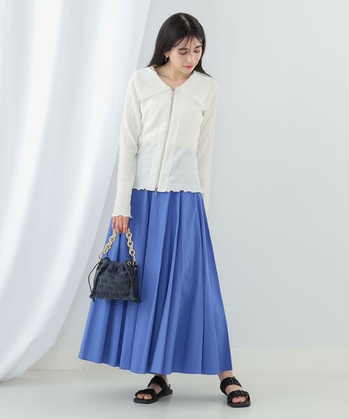 Ray BEAMS（レイビームス）の「Ray BEAMS / コットン ロング フレアスカート（スカート・レディース・ブラック/ブルー/イエロー・0/1）」の21枚目の写真