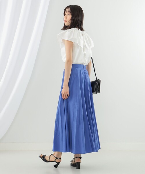 Ray BEAMS（レイビームス）の「Ray BEAMS / コットン ロング フレアスカート（スカート・レディース・ブラック/ブルー/イエロー・0/1）」の14枚目の写真