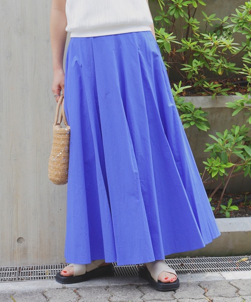 Ray BEAMS（レイビームス）の「Ray BEAMS / コットン ロング フレアスカート（スカート・レディース・ブラック/ブルー/イエロー・0/1）」の3枚目の写真