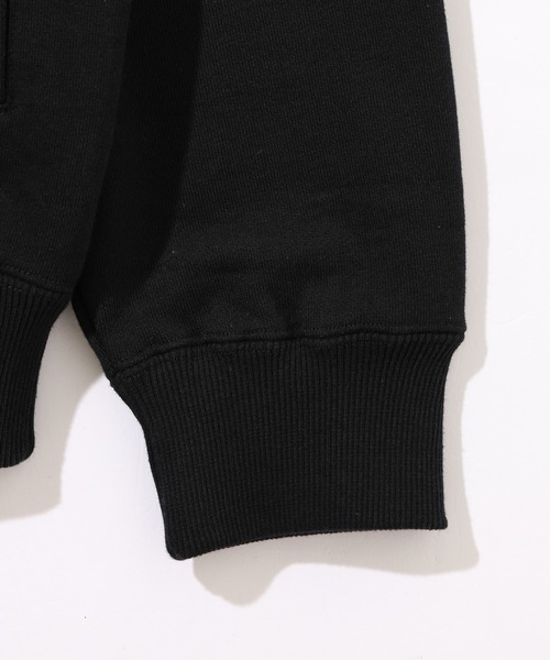 AFFAブラック ウールスウェット M AFFAブラック ウールスウェット M Womens Relaxed Fit 1/4 Zip Sweater