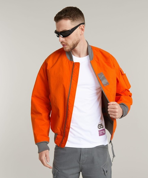 G-STAR（ジースター）の「G-A1 BOMBER JACKET/MA1タイプヘビーナイロンボンバーブルゾン（MA-1・メンズ・オレンジ系その他・SMALL/MEDIUM/LARGE/XX-LARGE/X-SMALL/X-LARGE）」の6枚目の写真