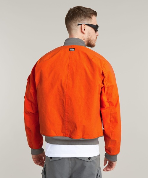 G-STAR（ジースター）の「G-A1 BOMBER JACKET/MA1タイプヘビーナイロンボンバーブルゾン（MA-1・メンズ・オレンジ系その他・SMALL/MEDIUM/LARGE/XX-LARGE/X-SMALL/X-LARGE）」の5枚目の写真