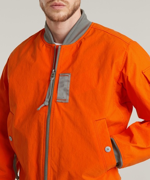G-STAR（ジースター）の「G-A1 BOMBER JACKET/MA1タイプヘビーナイロンボンバーブルゾン（MA-1・メンズ・オレンジ系その他・SMALL/MEDIUM/LARGE/XX-LARGE/X-SMALL/X-LARGE）」の3枚目の写真