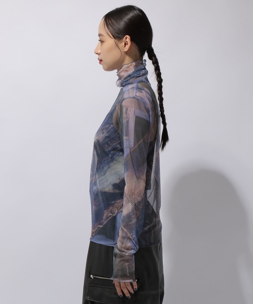 HARE（ハレ）の「ガラシースルーハイネックトップス(HARE)（T