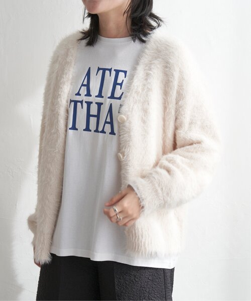 VENCEEXCHANGE（ヴァンスエクスチェンジ）の「シャギーニットカーディガン（カーディガン/ボレロ・レディース・ピンク系/グレー/ミント/ネイビー/オフホワイト・FREE）」の10枚目の写真