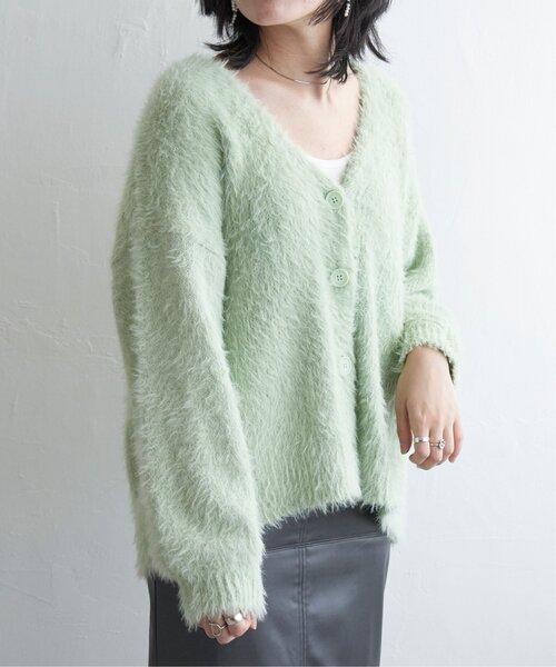 VENCEEXCHANGE（ヴァンスエクスチェンジ）の「シャギーニットカーディガン（カーディガン/ボレロ・レディース・ピンク系/グレー/ミント/ネイビー/オフホワイト・FREE）」の18枚目の写真