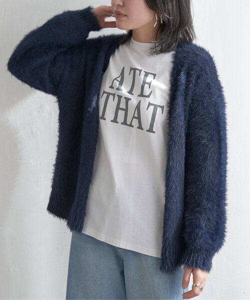 VENCEEXCHANGE（ヴァンスエクスチェンジ）の「シャギーニットカーディガン（カーディガン/ボレロ・レディース・ピンク系/グレー/ミント/ネイビー/オフホワイト・FREE）」の21枚目の写真