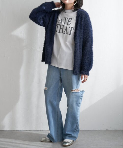 VENCEEXCHANGE（ヴァンスエクスチェンジ）の「シャギーニットカーディガン（カーディガン/ボレロ・レディース・ピンク系/グレー/ミント/ネイビー/オフホワイト・FREE）」の22枚目の写真