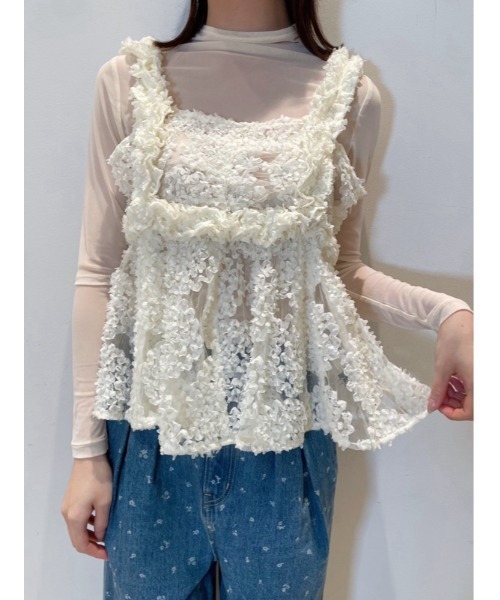 SNIDEL(スナイデル)の「ボリュームキャミトップス(キャミソール・レディース・ブラック/アイボリー/ライトピンク・FREE)」の19枚目の写真