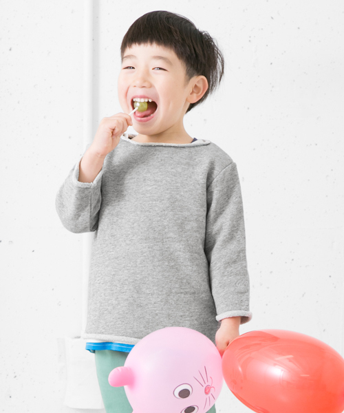 URBAN RESEARCH DOORS KIDS（アーバン リサーチ ドアーズ キッズ　）の「FORK&SPOON　裏毛ドロップショルダー(KIDS)（Tシャツ/カットソー・キッズ・グレー/グリーン/グレー系その他・120/135/90/105）」の5枚目の写真