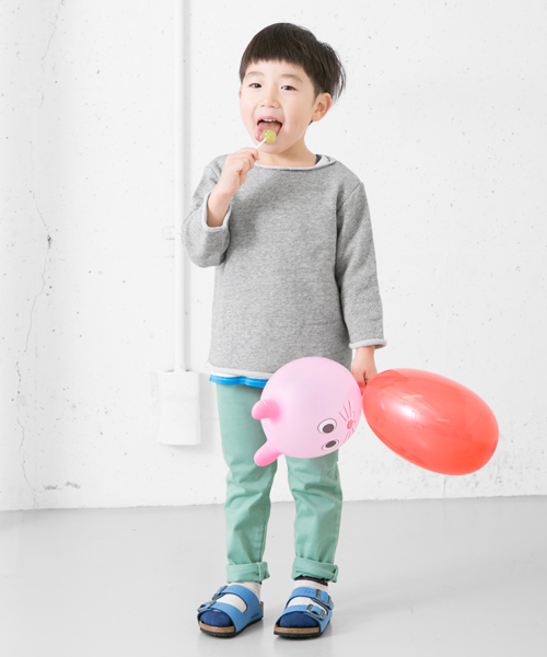 URBAN RESEARCH DOORS KIDS（アーバン リサーチ ドアーズ キッズ　）の「FORK&SPOON　裏毛ドロップショルダー(KIDS)（Tシャツ/カットソー・キッズ・グレー/グリーン/グレー系その他・120/135/90/105）」の6枚目の写真