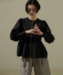 【WEB限定】ジップペプラムカーディガン【洗える】