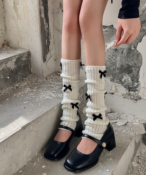 【新品未使用】MA＊RS/マーズ ❤️レッグウォーマー❤️りぼん❤️ファー musubore レッグウォーマー fur ankle cover (2pcs) / ファー