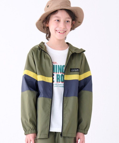 KRIFF MAYER Kid's Collection(クリフメイヤーキッズコレクション)の「【超軽量・通気性・撥水】さらさらエアーパーカー(ナイロンジャケット・キッズ・カーキ/ネイビー/チャコール/イエロー/グレー・170/150/140/130/120/160)」の1枚目の写真
