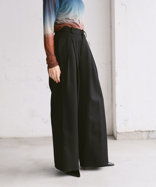 cross tuck slacks pants/クロスタックスラックスパンツ