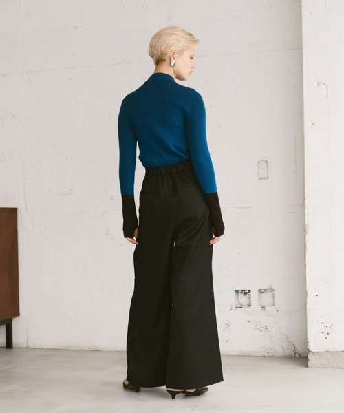 Happy John(ハッピージョン)の「cross tuck slacks pants/クロスタックスラックスパンツ(スラックス・レディース・ブラック/ブラウン/チャコールグレー・MEDIUM/SMALL)」の19枚目の写真