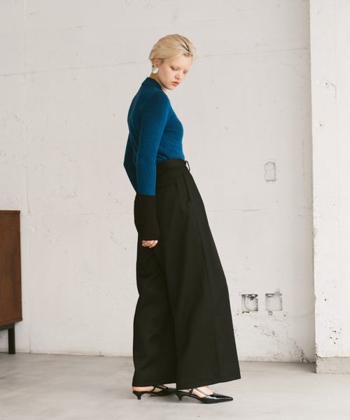 Happy John(ハッピージョン)の「cross tuck slacks pants/クロスタックスラックスパンツ(スラックス・レディース・ブラック/ブラウン/チャコールグレー・MEDIUM/SMALL)」の20枚目の写真