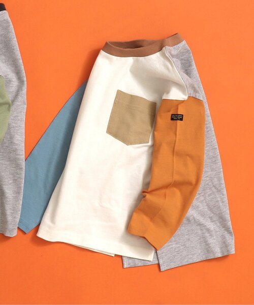 BREEZE(ブリーズ)の「【WEB限定・ユニセックス】ボーダー&無地長袖Tシャツ(Tシャツ/カットソー・キッズ・ベージュ/ピンク/イエロー/その他11/その他12/ブルー/グリーン/エメラルド/クリーム/ブラック/レッド/オフホワイト・90/130/140/100/110/120/150)」の11枚目の写真