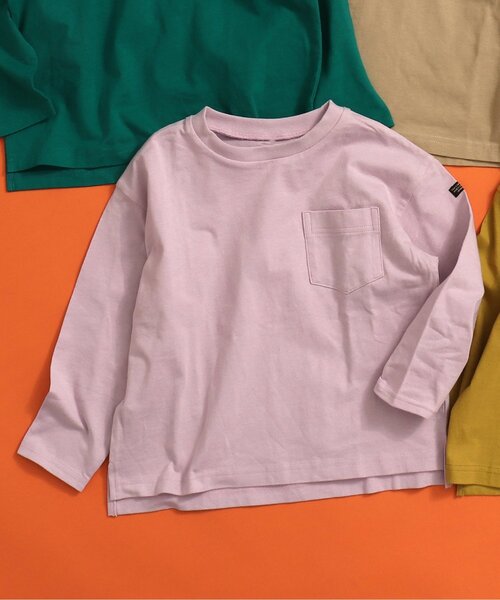 BREEZE(ブリーズ)の「【WEB限定・ユニセックス】ボーダー&無地長袖Tシャツ(Tシャツ/カットソー・キッズ・ベージュ/ピンク/イエロー/その他11/その他12/ブルー/グリーン/エメラルド/クリーム/ブラック/レッド/オフホワイト・90/130/140/100/110/120/150)」の9枚目の写真