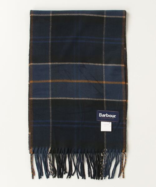 Barbour（バブアー）の「Galingale タータンチェック スカーフ（ストール/ショール・メンズ・ネイビー/グレー・FREE）」の2枚目の写真