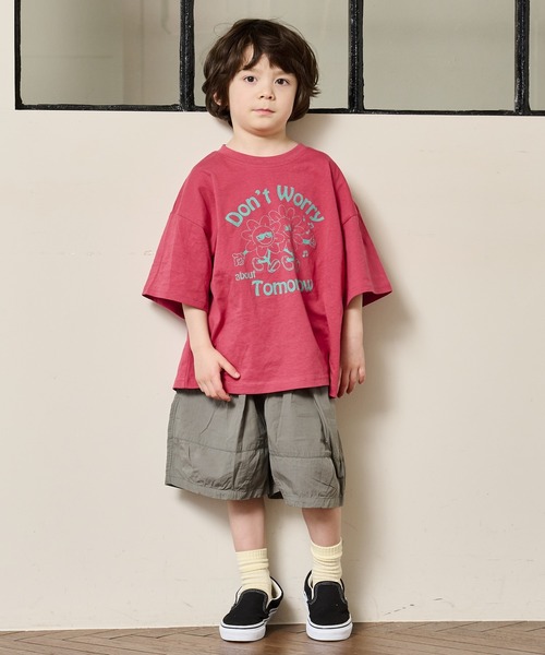 Life Support Products（ライフサポートプロダクツ）の「ポプリン6分丈ビックショートパンツ（90～150cm）（その他パンツ・キッズ・チャコール/ベージュ/グリーン/グレー・90/100/110/120/130/140/150）」の6枚目の写真