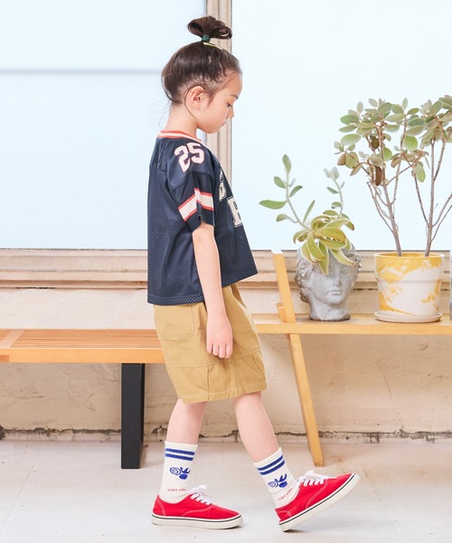 Life Support Products（ライフサポートプロダクツ）の「ポプリン6分丈ビックショートパンツ（90～150cm）（その他パンツ・キッズ・チャコール/ベージュ/グリーン/グレー・90/100/110/120/130/140/150）」の14枚目の写真