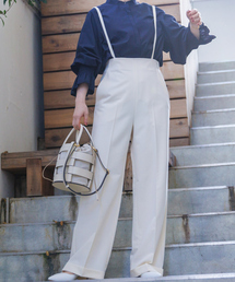 Rouge vif Anna | ハイウエストサスペンダーワイドパンツ(その他パンツ)