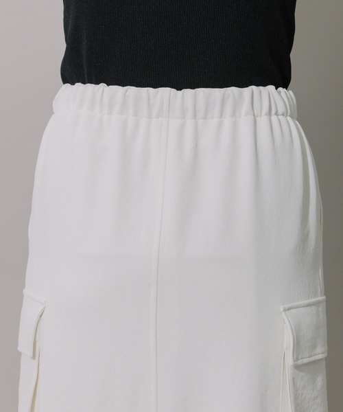 Munich（ミューニック）の「ストレッチドビーマキシカーゴスカート（スカート・レディース・キャメル/ホワイト/ブラック・S/M）」の18枚目の写真