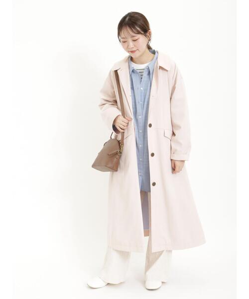 Samansa Mos2(サマンサ モスモス)の「【花粉防止】ステンカラーコート(その他アウター・レディース・カーキ/ピンク/ベージュ/ネイビー/イエロー・F)」の12枚目の写真
