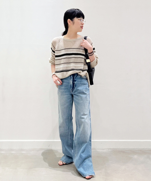 AP STUDIO（エーピーストゥディオ）の「カームボーダーニット（ニット/セーター・レディース・ブラック/ベージュ・FREE）」の15枚目の写真