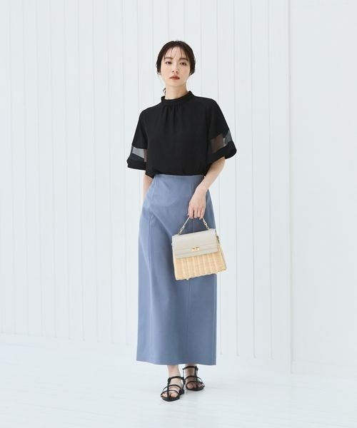 Andemiu（アンデミュウ）の「ラタンフラップBAG108914（かごバッグ・レディース・サンドグレー/ブラック/ダークブラウン・FREE）」の5枚目の写真