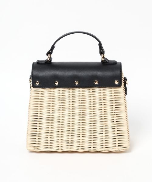 Andemiu（アンデミュウ）の「ラタンフラップBAG108914（かごバッグ・レディース・サンドグレー/ブラック/ダークブラウン・FREE）」の9枚目の写真