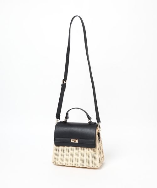 Andemiu（アンデミュウ）の「ラタンフラップBAG108914（かごバッグ・レディース・サンドグレー/ブラック/ダークブラウン・FREE）」の10枚目の写真