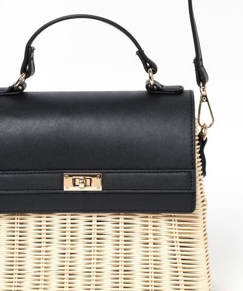 Andemiu（アンデミュウ）の「ラタンフラップBAG108914（かごバッグ・レディース・サンドグレー/ブラック/ダークブラウン・FREE）」の11枚目の写真