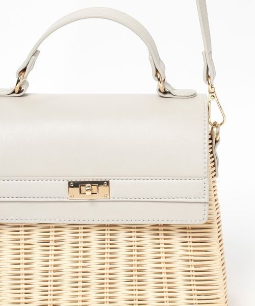 Andemiu（アンデミュウ）の「ラタンフラップBAG108914（かごバッグ・レディース・サンドグレー/ブラック/ダークブラウン・FREE）」の12枚目の写真