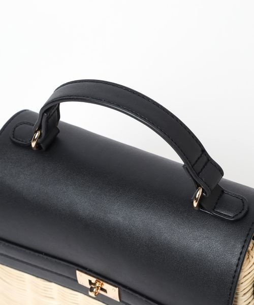 Andemiu（アンデミュウ）の「ラタンフラップBAG108914（かごバッグ・レディース・サンドグレー/ブラック/ダークブラウン・FREE）」の13枚目の写真