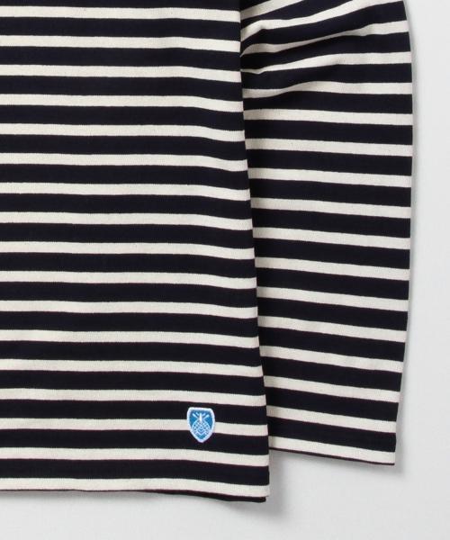 BEAMS（ビームス）の「ORCIVAL / ボーダー ハイネック カットソー（Tシャツ/カットソー・メンズ・オフホワイト/ネイビー・3/4/5）」の9枚目の写真