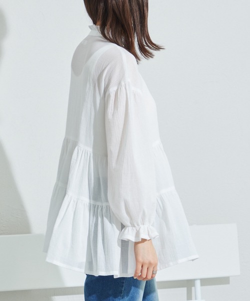 未使用　　PINKHOUSE フリルデザイン ティアード チュニック　M 未使用 PINKHOUSE フリルデザイン ティアード チュニック M