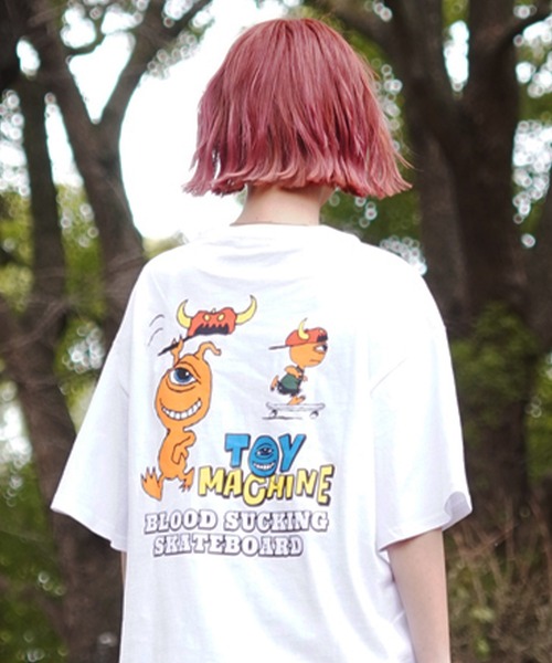 TOY　MACHINE（トイ　マシーン）の「TOY MACHINE/トイマシーン Tシャツ オーバーサイズ DESI LTD MTMSEST14（Tシャツ/カットソー・レディース・ブラック/オレンジ/ホワイト・M/L）」の2枚目の写真
