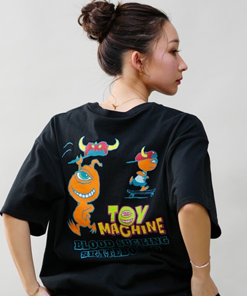 TOY　MACHINE（トイ　マシーン）の「TOY MACHINE/トイマシーン Tシャツ オーバーサイズ DESI LTD MTMSEST14（Tシャツ/カットソー・レディース・ブラック/オレンジ/ホワイト・M/L）」の3枚目の写真