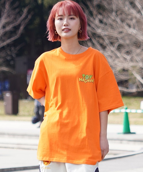 TOY　MACHINE（トイ　マシーン）の「TOY MACHINE/トイマシーン Tシャツ オーバーサイズ DESI LTD MTMSEST14（Tシャツ/カットソー・レディース・ブラック/オレンジ/ホワイト・M/L）」の4枚目の写真