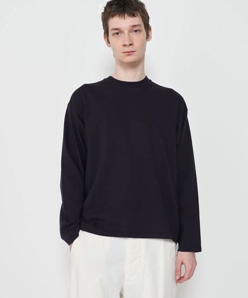 GALERIE VIE(ギャルリー ヴィー)の「コットン吊り天竺 ロングスリーブカットソー(Tシャツ/カットソー・メンズ・ネイビー/ホワイト/ブラック・M/S)」の7枚目の写真