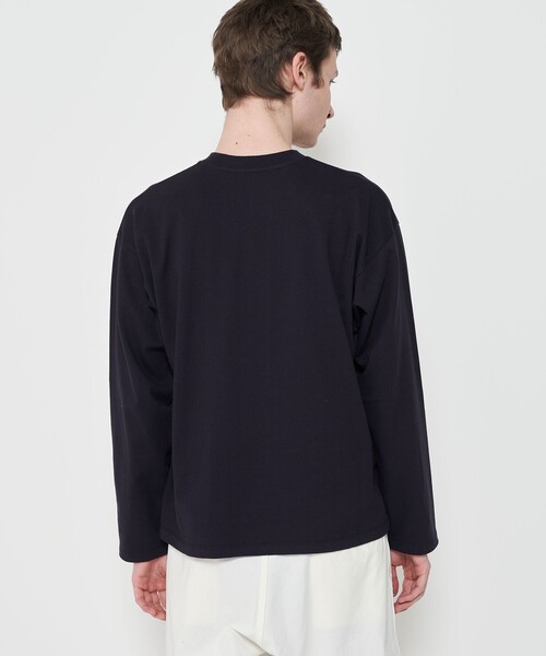 GALERIE VIE(ギャルリー ヴィー)の「コットン吊り天竺 ロングスリーブカットソー(Tシャツ/カットソー・メンズ・ネイビー/ホワイト/ブラック・M/S)」の5枚目の写真
