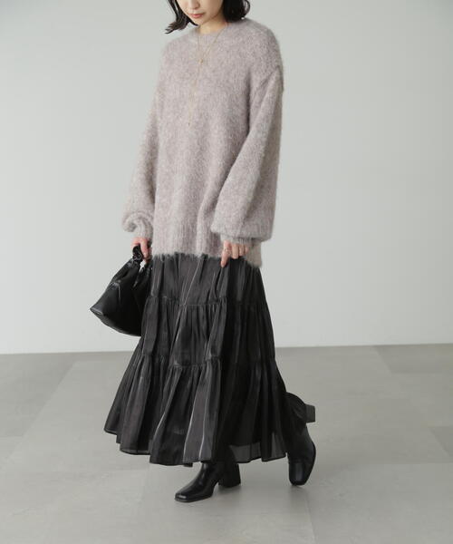 FREE'S MART（フリーズマート）の「◇シャイニーティアードスカート（スカート・レディース・ブルー/ホワイト/ブラック/ブルー系その他/ライトインディゴブルー・SMALL/MEDIUM）」の15枚目の写真