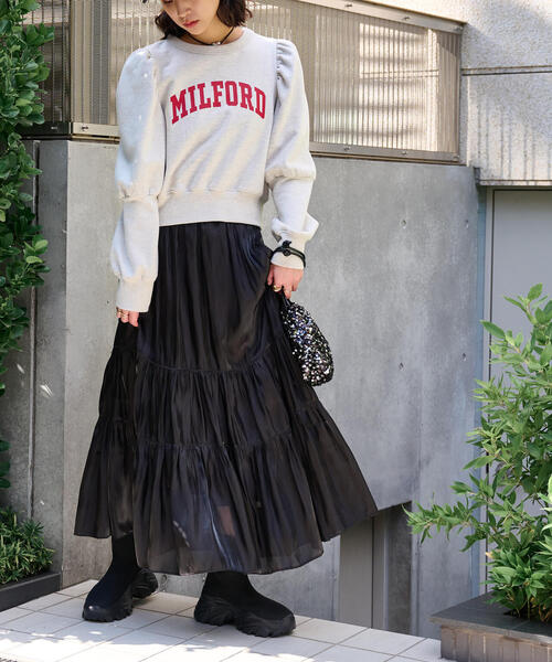 FREE'S MART（フリーズマート）の「◇シャイニーティアードスカート（スカート・レディース・ブルー/ホワイト/ブラック/ブルー系その他/ライトインディゴブルー・SMALL/MEDIUM）」の17枚目の写真