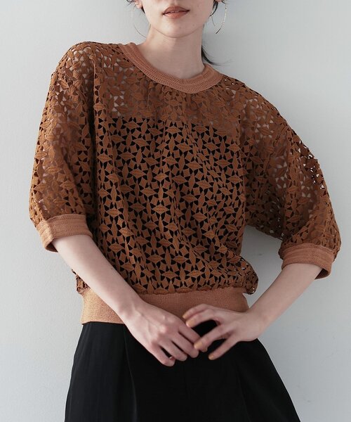 【セール】レースクロップドトップス（シャツ/ブラウス）｜GALLEST（ギャレスト）