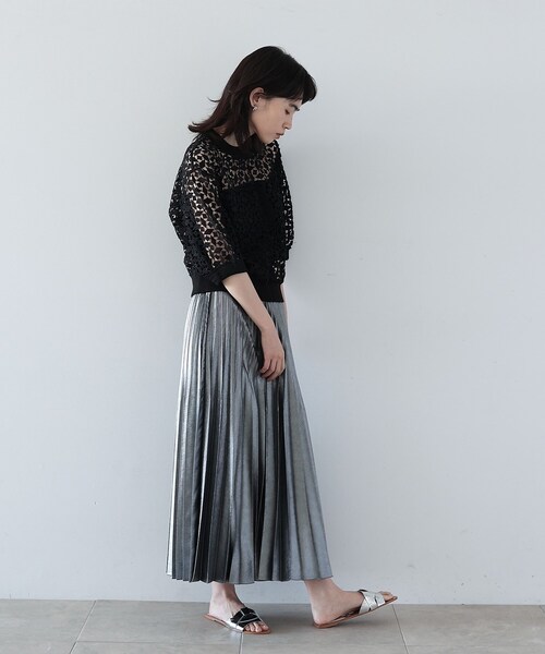 GALLEST（ギャレスト）の「◆レースクロップドトップス（シャツ/ブラウス・レディース・ブラック/ベージュ/オフホワイト・38）」の12枚目の写真